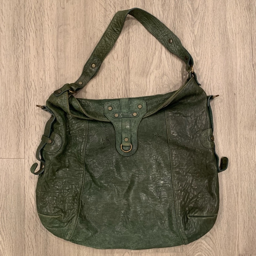 Gianni Notaro Green Leather Bag